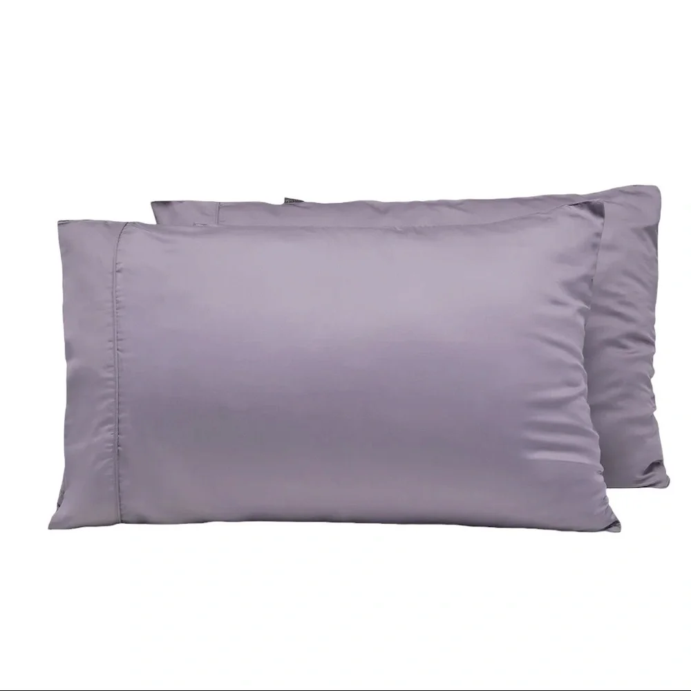 NEW Ettitude Travel Pillowcase Bamboo Lyocell Standard Size Mist Color w/ Pouch - Picture 9 of 10